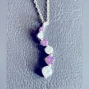 Beautiful necklace from Kay jewelers, 7 gem stones, sterling silver chain.